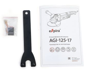 УШМ Espira AGI-125-17 125 мм 220-240В,50/60 Гц,мощность 1700 Вт, 8500 об/мин, 3.8 кг