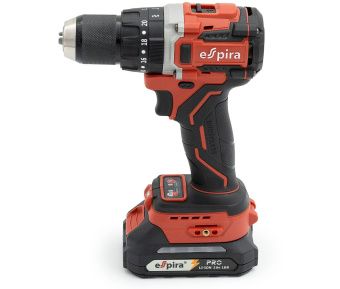 Дрель-шуруповерт Espira CDI-i02 85 Н*м,2акк.2 А*ч Li-ion 18В+З/У,быстр.патр 13 мм,бесщ.дв, 1.6 кг